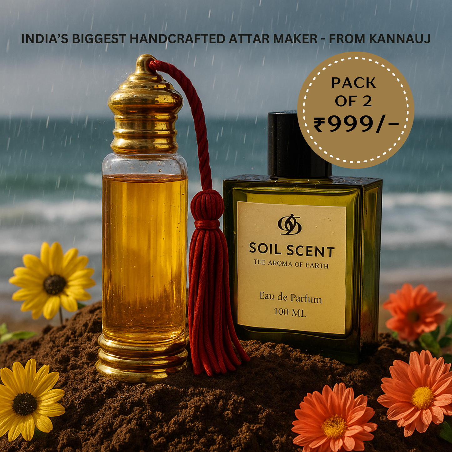 Soil Scent Perfume + Mitti Attar Combo – Luxury Duo at Just ₹999