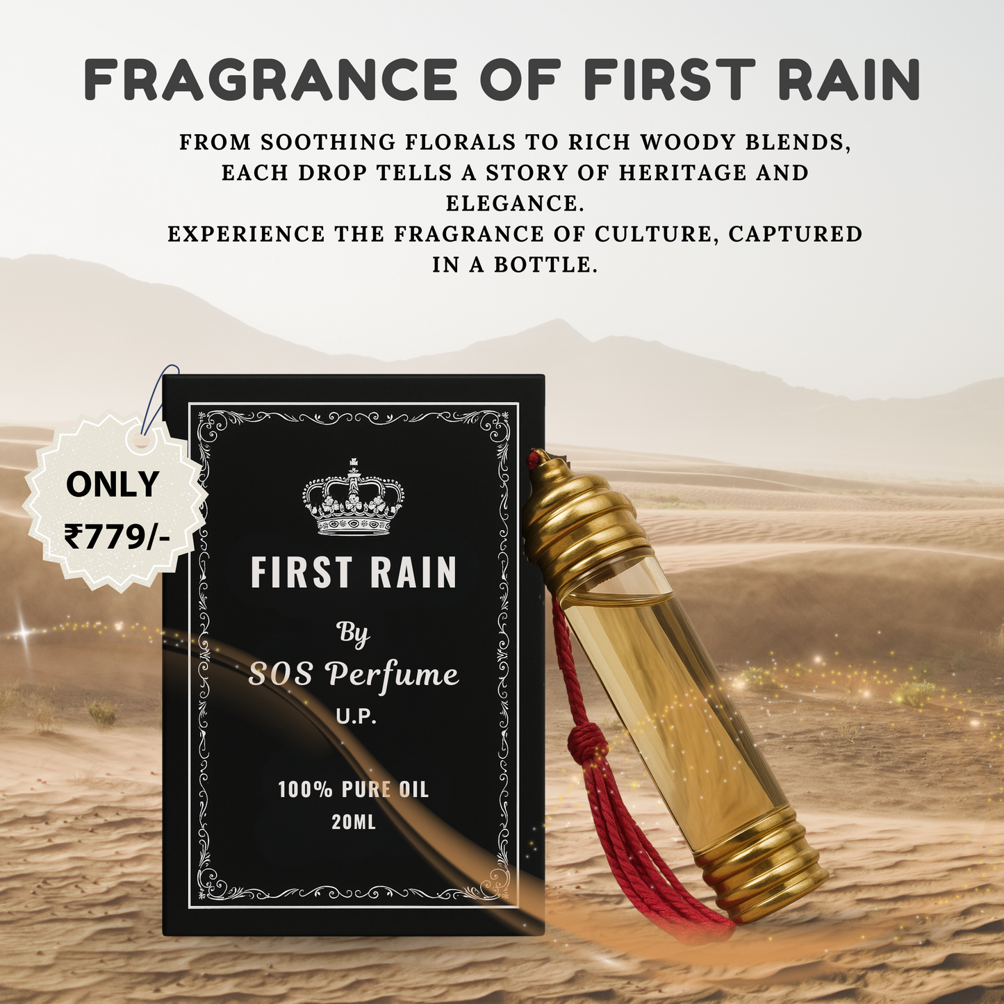 First Rain Handmade Mitti Attar - 18ML Pure Oil